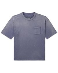 Visvim - Jumbo Distressed Garment-dyed Cotton-jersey T-shirt - Lyst