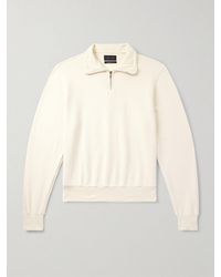 Les Tien - Yacht Garment-dyed Cotton-jersey Half-zip Sweatshirt - Lyst