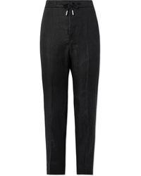 MR P. - James Slim-fit Straight-leg Linen-twill Drawstring Suit Trousers - Lyst