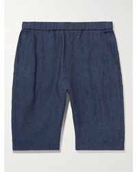 Barena - Agro Vinci Straight-leg Cotton And Linen-blend Drawstring Shorts - Lyst