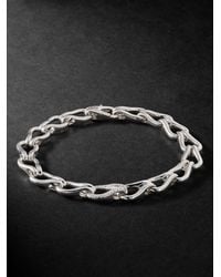 John Hardy - Surf Silver Diamond Chain Bracelet - Lyst