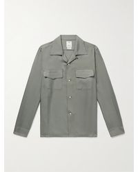 Visvim - Keesey Convertible-collar Embroidered Silk-twill Shirt - Lyst