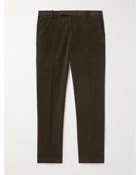 Sunspel - Straight-Leg Cotton-Blend Moleskin Trousers - Lyst