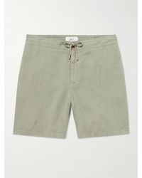 MR P. - Straight-Leg Garment-Dyed Linen Drawstring Bermuda Shorts - Lyst