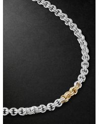 OUIE - Keyring Recycled Sterling Silver And 14-karat Gold Chain Necklace - Lyst