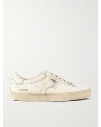 Golden Goose - Soul-star Distressed Leather Sneakers - Lyst