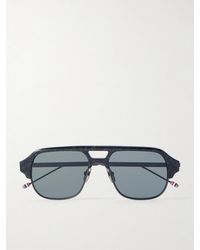 Thom Browne - Aviator-Style Acetate And Titanium Sunglasses - Lyst