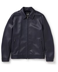 Dunhill - Leather Blouson Jacket - Lyst