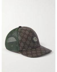 Gucci - Logo-appliquéd Coated-canvas And Mesh Baseball Cap - Lyst