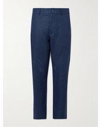 NN07 - Aden 1454 Straight-Leg Linen Suit Trousers - Lyst