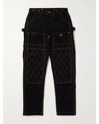Kapital - Lumber Tapered Embroidered Cotton-canvas Cargo Trousers - Lyst