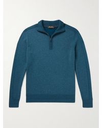 Loro Piana - Half-zip Cashmere And Silk-blend Sweater - Lyst