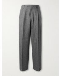 Boglioli - Straight-Leg Pleated Virgin Wool-Twill Suit Trousers - Lyst