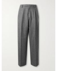 Boglioli - Straight-Leg Pleated Virgin Wool-Twill Suit Trousers - Lyst