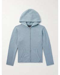 Les Tien - Garment-dyed Distressed Cotton-jersey Zip-up Hoodie - Lyst