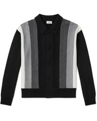 Celine - Slim-Fit Striped Wool Cardigan - Lyst
