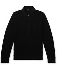 Zegna - Slim-fit Cotton And Silk-blend Polo Shirt - Lyst