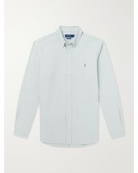 Polo Ralph Lauren - Button-Down Collar Logo-Embroidered Cotton Shirt - Lyst