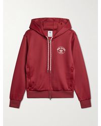 adidas Originals - Wales Bonner Logo-embroidered Recycled-jersey Zip-up Hoodie - Lyst