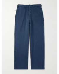 Remi Relief - Straight-Leg Cropped Cotton-Twill Trousers - Lyst
