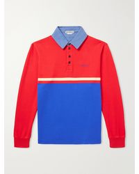 JW Anderson - Contrast Collar Colour-Block Cotton-Jersey Polo Shirt - Lyst