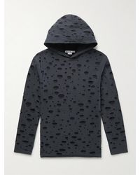 Acne Studios - Eipe Distressed Cotton-Jersey Hoodie - Lyst