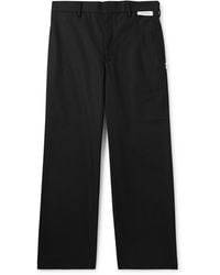 WTAPS - Straight-leg Cropped Canvas Trousers - Lyst