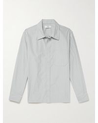 Theory - Lucas Ossendrijver Pinstriped Cotton-Blend Shirt - Lyst