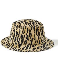 Wacko Maria Leopard-print Cotton-corduroy Bucket Hat - Multicolor