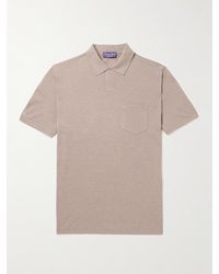 Ralph Lauren Purple Label - Cotton-blend Piqué Polo Shirt - Lyst