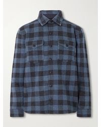 RRL - Checked Wool-matlock Overshirt - Lyst