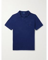 Polo Ralph Lauren - Logo-embroidered Cotton And Linen-blend Jersey Polo Shirt - Lyst