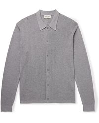 Officine Generale - Brent Slim-Fit Lyocell And Wool-Blend Cardigan - Lyst