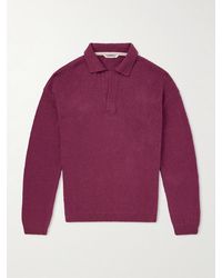 A Kind Of Guise - Marabou Organic Cotton-Bouclé Polo Sweater - Lyst