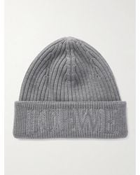 Loewe - Embroidered Wool Beanie - Lyst