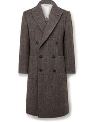 James Purdey & Sons - Town And Country Slim-Fit Double-Breasted Herringbone Wool Coat - Lyst