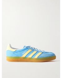 adidas Originals - Gazelle Indoor Leather And Suede-trimmed Shell Sneakers - Lyst