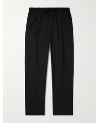 Altea - Straight-leg Pleated Worsted Wool-blend Drawstring Trousers - Lyst