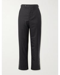 Bode - Straight-Leg Pinstriped Cotton Trousers - Lyst