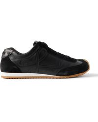Loewe - Ballet Runner 2.0 Suede-Trimmed Leather Sneakers - Lyst