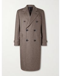 Thom Sweeney - Double-breasted Wool-twill Overcoat - Lyst