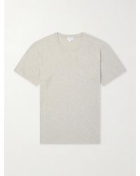 Sunspel - Cotton And Linen-Blend T-Shirt - Lyst