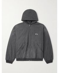 Balenciaga - Kapuzenjacke aus Denim mit Print - Lyst