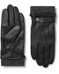 Dents - Henley Leather And Wool-blend Tech Gloves - Lyst