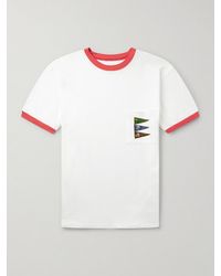 Kapital - Pennant Ringer Logo-Appliquéd Cotton-Jersey T-Shirt - Lyst