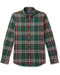 Polo Ralph Lauren - Button-Down Collar Checked Cotton Oxford Shirt - Lyst