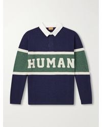Human Made - Logo-Intarsia Wool-Blend Polo Sweater - Lyst