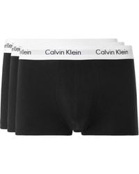 Calvin Klein - Three-pack Low-rise Stretch-cotton Boxer Briefs - Lyst