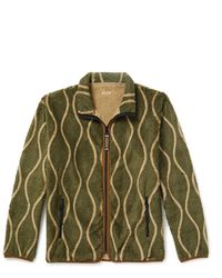 Kapital - Jacquard-trimmed Striped Fleece Jacket - Lyst