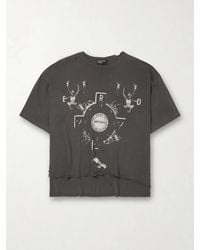 Enfants Riches Deprimes - Bed Of Nails Distressed Printed Cotton-Jersey T-Shirt - Lyst